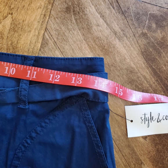 Style & Co Cotton Tie Waist Shorts size 4 - Picture 5 of 16